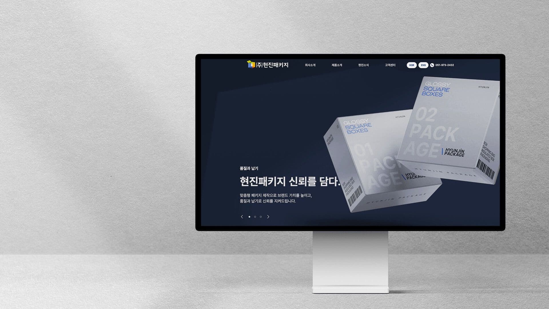(주)현진패키지 웹사이트 제작